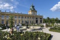 Rose garden in Royal garden of Wilanow palace Royalty Free Stock Photo